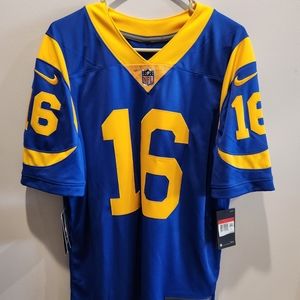 Nike Jared Goff LA Los Angeles Rams Cali.  Home Jersey NFL Large NWOT Dri Fit on